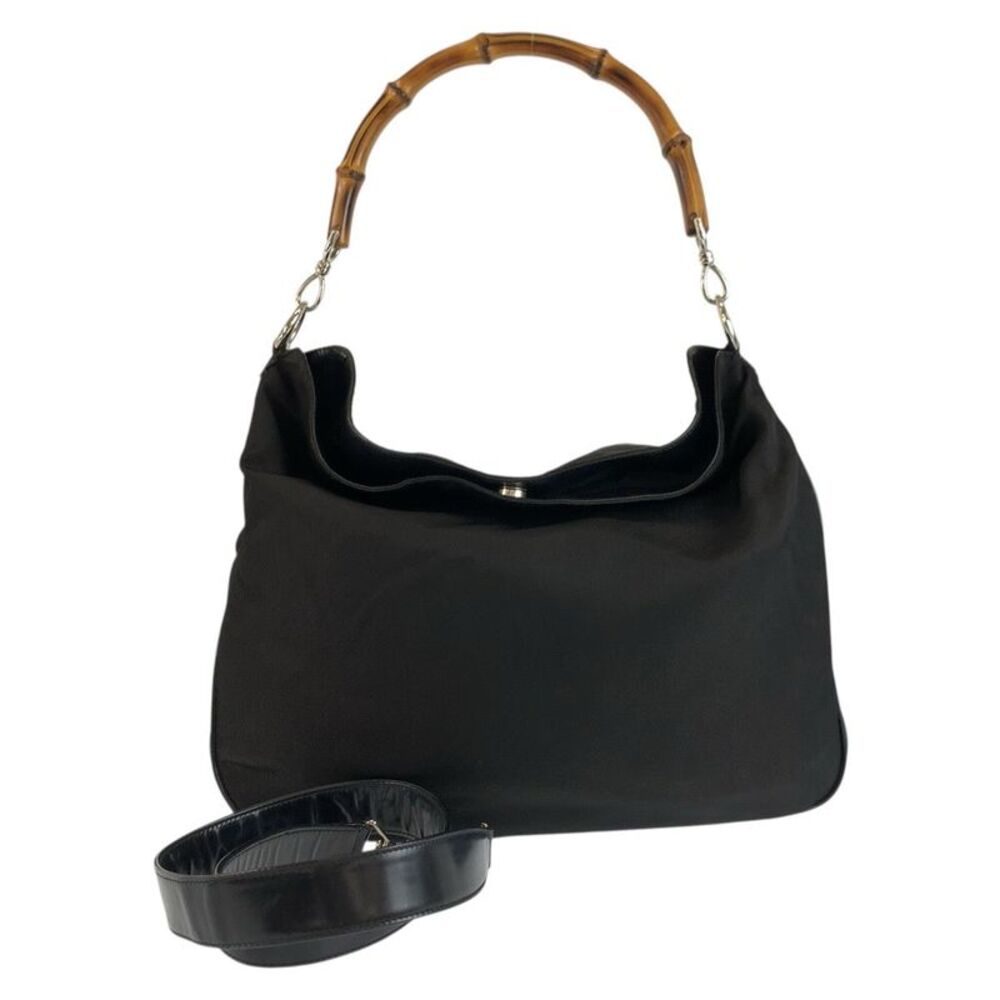 Gucci Bamboo Nylon Shoulder Bag